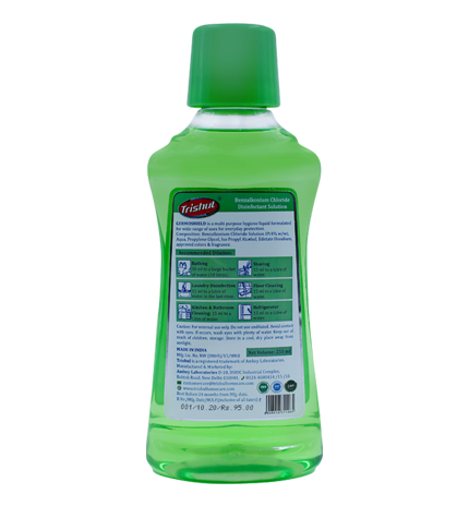 sanitiser green bottle